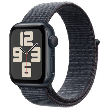Часы Apple Watch SE 2 (2024) 40 мм, корпус алюминий черная ночь (Midnight Aluminium), ремешок Sport Loop, цвет: чернильный (Ink)