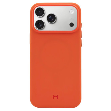 Чехол Magssory Silicone Case с поддержкой MagSafe для iPhone 17 Pro Max (Оранжевый)