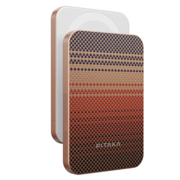 Внешний аккумулятор Pitaka Power Bank Qi2 5000 мА·ч с поддержкой MagSafe, цвет: закат (Sunset)