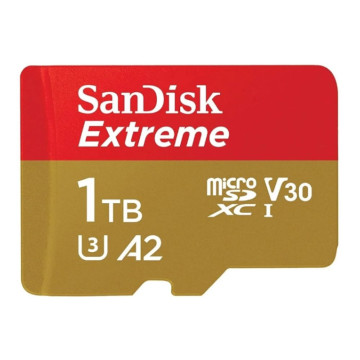 Карта памяти Sandisk Extreme microSDXC 1 ТБ A2, UHS класс 3, класс видео 30