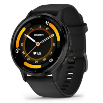 Умные часы Garmin VENU 3 45 мм, корпус: серый (Slate), с черным силиконовым ремешком (Black)