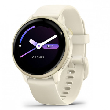 Умные часы Garmin VIVOACTIVE 6 42 мм, корпус: лунно-золотистый (Lunar Gold), с силиконовым ремешком цвета слоновая кость