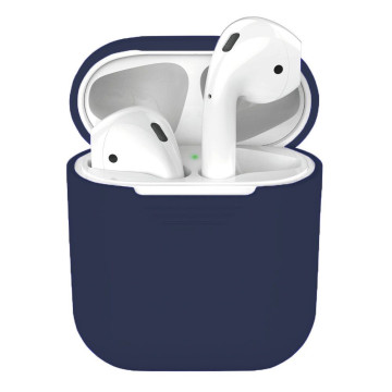 Чехол для Apple AirPods 2 силиконовый (Синий)