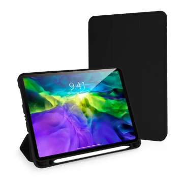 Чехол книжка Gurdini Milano для iPad Air 4 10.9"/Air 11" с отсеком для стилуса (pen slot) (Черный)