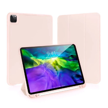 Чехол книжка Gurdini Milano для iPad Pro 11" с отсеком для стилуса (pen slot) (Розовый песок)