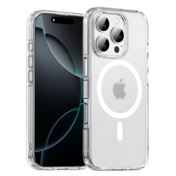Чехол Gurdini Alba Series с поддержкой MagSafe для iPhone 16 Pro (Белый матовый)