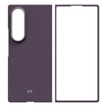 Чехол Magssory Aramid Case с поддержкой MagSafe для Samsung Galaxy Z Fold8 Ultra (Бордовая клетка)