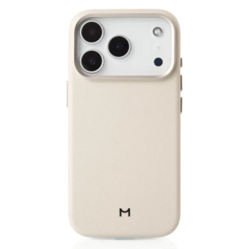 Чехол Magssory Eco-Leather Case с поддержкой MagSafe для iPhone 17 Pro (Бежевый)