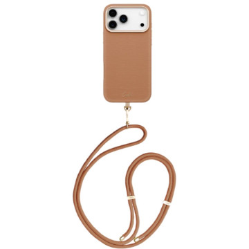 Чехол Uniq Coehl Strap series Mirelle с поддержкой MagSafe для iPhone 17 Pro (Кориченевый)