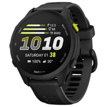 Умные часы Garmin FORERUNNER 70 43 мм, корпус: черный, с черным силиконовым ремешком (Black)