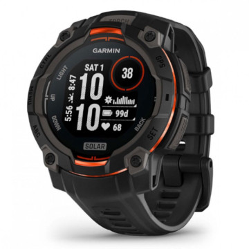 Умные часы Garmin INSTINCT 3 45 мм Solar, корпус: черный, с черным силиконовым ремешком (Black)