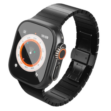 Ремешок VLP для Apple Watch 44/45/46/49 мм из Титана (Черный Титан)