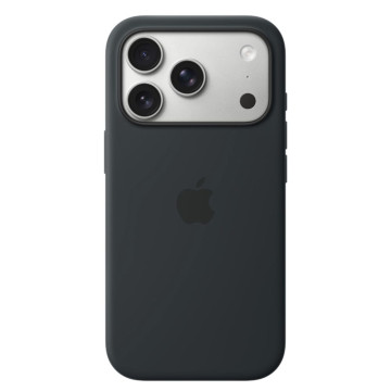 Чехол Apple Silicone Case с поддержкой MagSafe для iPhone 17 Pro Max, цвет: черный (Black)