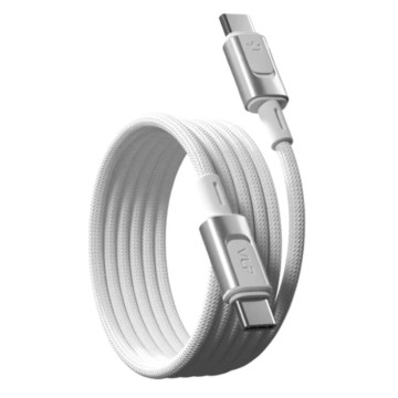 Кабель VLP Force Line Magnet USB-C + USB-C, 100 Вт, 1.5м (Белый)