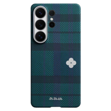 Чехол Pitaka Ultra Slim Case Flora in Grid для Samsung Galaxy S26 Ultra, цвет: лесной рассвет (Forest Dawn)