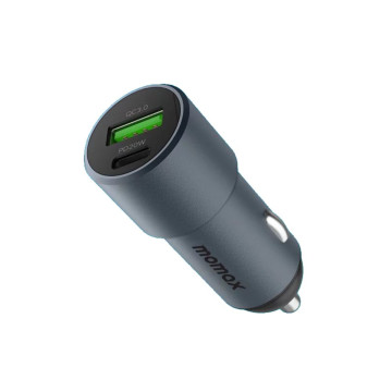 Автомобильное зарядное устройство MOMAX UC15 USB + Type-C Quick Charge 3.0 38W (Черный)
