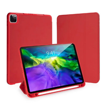 Чехол книжка Gurdini Milano для iPad Pro 11" с отсеком для стилуса (pen slot) (Красный)