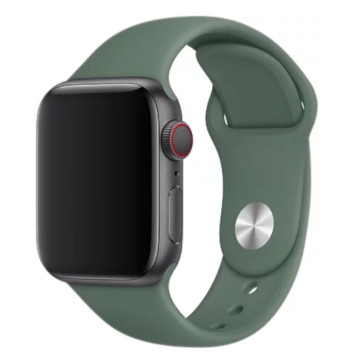 Ремешок спортивный для Apple Watch 38/40/41/42 мм силиконовый (Сосновый лес)
