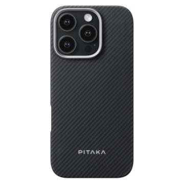 Чехол Pitaka Ultra-Slim Case для iPhone 16 Pro (Черный/серый)