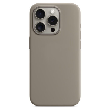 Чехол Тор силиконовый с поддержкой MagSafe для iPhone 15 Pro Max (Бежевый)