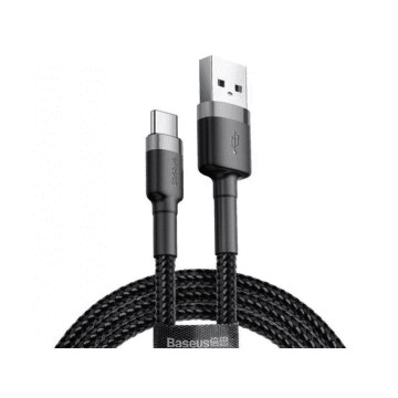 Кабель Baseus Cafule USB-A - USB-C 3A, 1 м (Черный)