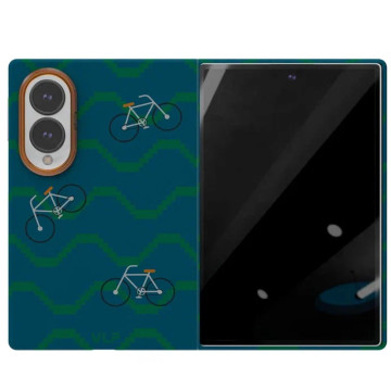 Чехол защитный VLP Kevlar Case с Magsafe для Samsung Galaxy Z Fold 8, принт велосипед