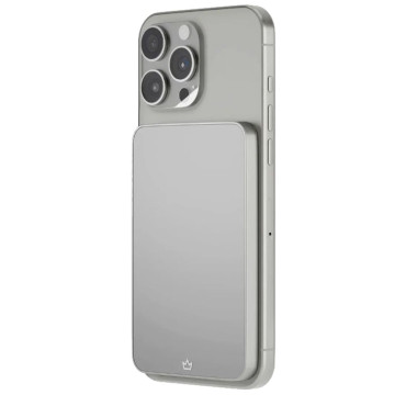 Внешний аккумулятор VLP Diamond Energy с поддержкой MagSafe Qi2 5000 мА·ч 3A USB-C (Натуральный титан)