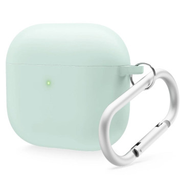Чехол Elago для AirPods 4 Liquid Hybrid с карабином (Мятный)