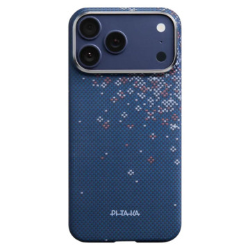 Чехол Pitaka Ultra-Slim Case Sakura Hours для iPhone 17 Pro, цвет: синие сумерки (Nightfall Blue)