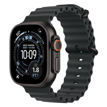 Часы Apple Watch Ultra 3 GPS 49 мм, корпус черный титан (Black Titanium), ремешок Ocean, цвет: черный (Black)