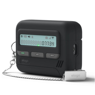 Чехол Elago для AirPods Pro 3 Unique Pager с карабином (Черный)