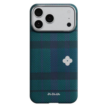 Чехол Pitaka Ultra-Slim Case Flora in Grid для iPhone 17 Pro, цвет: лесной рассвет (Forest Dawn)