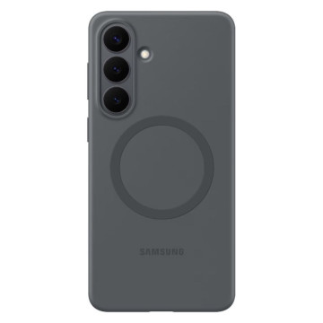 Чехол Samsung Silicone Magnet Case с поддержкой MagSafe для Samsung Galaxy S26+ (Черный)