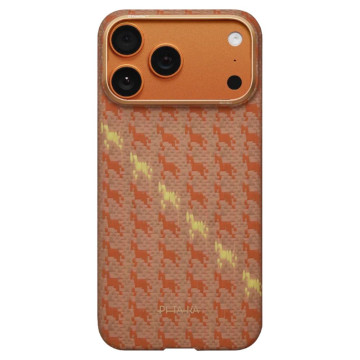 Чехол Pitaka Ultra-Slim Case Happiness Rides для iPhone 17 Pro, цвет: янтарь (Amber)