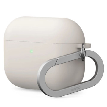 Чехол Elago для AirPods Pro 3 Liquid Hybrid с карабином (Серый)