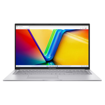 Ноутбук Asus Vivobook 17 (Intel Core i7 150U, 16/1 ТБ SSD, DOS, RU) цвет: Серебристый (Silver) (X1704VA-AU1158) 2 года гарантии