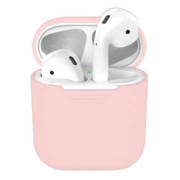 Чехол для Apple AirPods 2 силиконовый (Розовый песок)