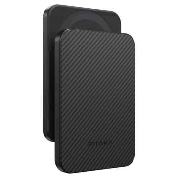Внешний аккумулятор Pitaka Power Bank Qi2 5000 мА·ч с поддержкой MagSafe, цвет: черный/серый (Black-gray)