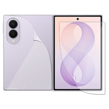Защитная пленка для внешнего экрана Samsung Galaxy Z Fold 8 2в1 (Глянцевая)