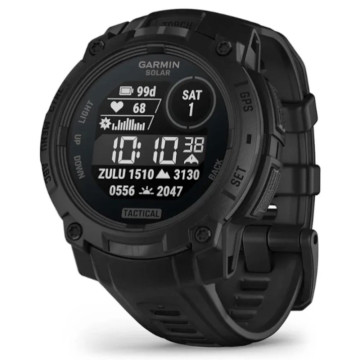 Умные часы Garmin INSTINCT 3 Tactical Edition 45 мм Solar, корпус: черный (Black), с черным силиконовым ремешком (Black)