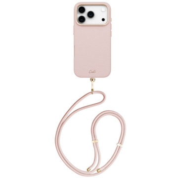 Чехол Uniq Coehl Strap series Mirelle с поддержкой MagSafe для iPhone 17 Pro (Розовый)