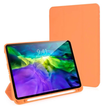 Чехол книжка Gurdini Milano для iPad Air 4 10.9"/Air 11" с отсеком для стилуса (pen slot) (Оранжевый)