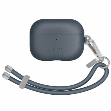 Чехол Uniq COEHL для Airpods Pro 2 + шнурок (Sapphire Blue)