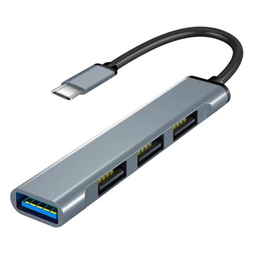 Переходник iNeez USB-C - 3xUSB 2.0 + 1xUSB 3.0 (Графитовый)