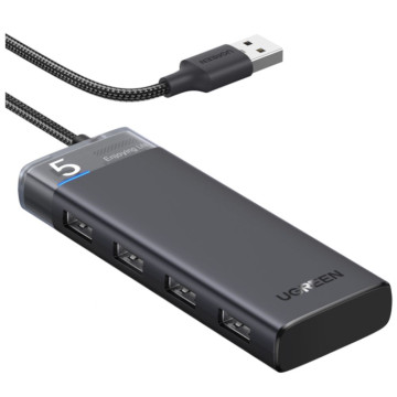 Переходник UGREEN CM653 4-в-1 4xUSB-A (Черный)