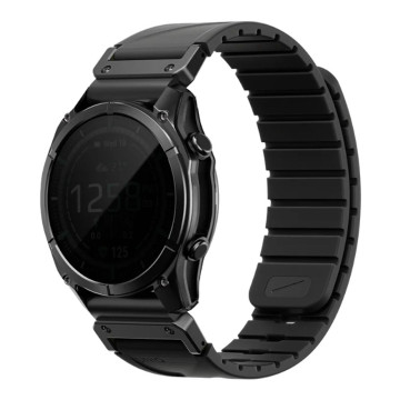 Ремешок Uniq FLUO для часов Garmin 22мм каучуковый (Черный)