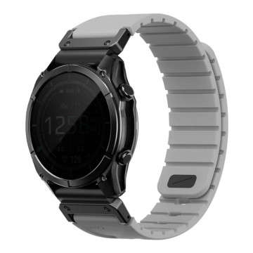 Ремешок Uniq FLUO для часов Garmin 22мм каучуковый (Серый)
