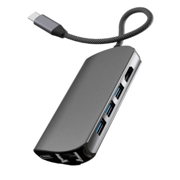 Переходник VLP Infinity USB-C 8-в-1 (Графитовый)