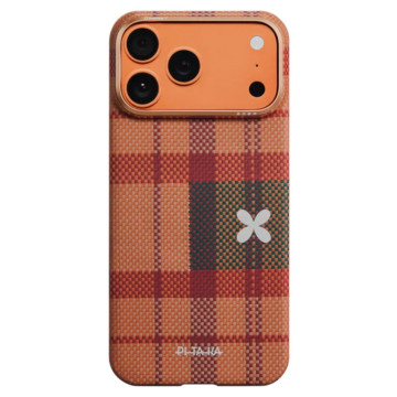 Чехол Pitaka Ultra-Slim Case Flora in Grid для iPhone 17 Pro, цвет: облачные сумерки (Cloud Dusk)