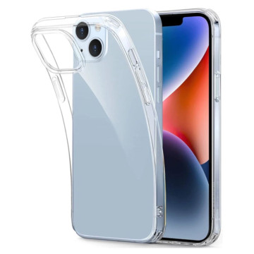 Чехол силиконовый для Apple iPhone 14/13 плотный (Прозрачный)